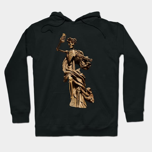 Halloween Skeleton Statue Hoodie by holidaystore